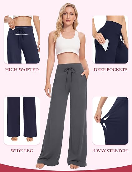 LuxeFlow Women's Wide Leg Comfort Pants
